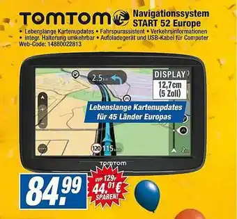 HEM Expert Tomtom Navigationsystem Start 52 Europe Angebot