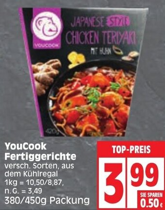 Edeka YouCook Fertiggerichte 380/450g Packung Angebot