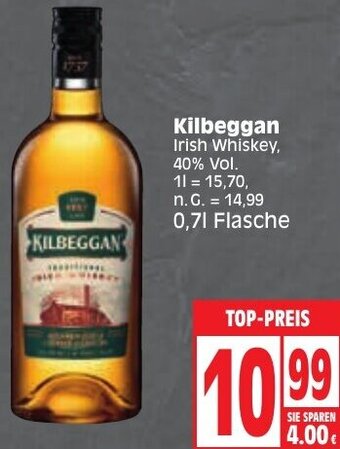 Edeka Kilbeggan Irish Whiskey 0,7 L Flasche Angebot