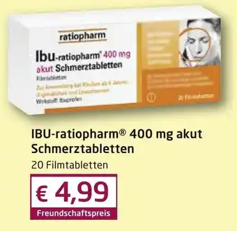 Saniplus IBU Ratiopharm 400mg akut Schmerztabletten Angebot