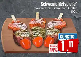 E-Center Schweinefiletspieße 100g Angebot