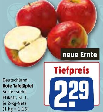 REWE Center Rote Tafeläpfel 2-kg-Netz Angebot