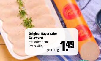 REWE Center Original Bayerische Gelbwurst 100 g Angebot