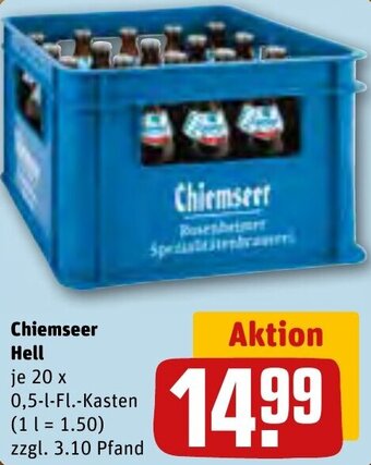 REWE Center Chiemseer Hell 20 x 0,5-L-Fl. Kasten Angebot