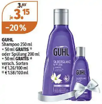 Müller Guhl Shampoo 250ml oder Spülung 200ml Angebot