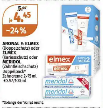 Müller Aronal & Elmex oder Elmex oder Meridol 2x75ml Angebot