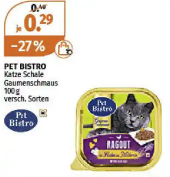 Müller Pet Bistro Katze Schale Gaumenschmaus 100g Angebot