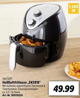 Lidl Salter Heißluftfritteuse EK2818 Angebot