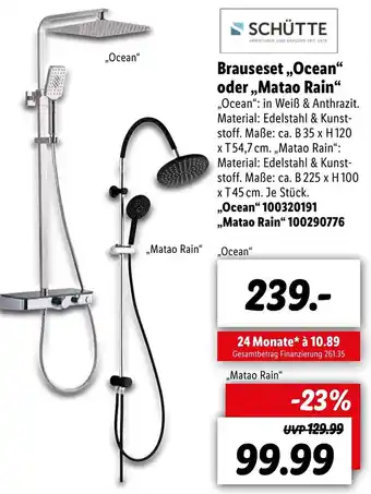 Lidl Schütte Brauseset Ocean oder Matao Rain Angebot