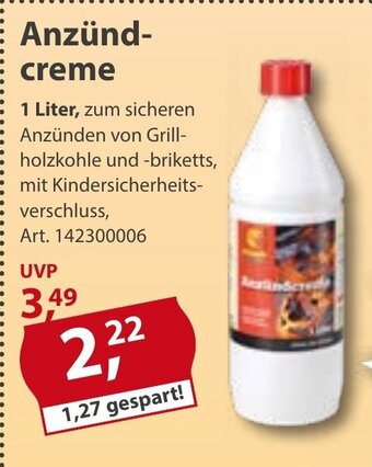 Sonderpreis Baumarkt Anzündcreme 1L Angebot