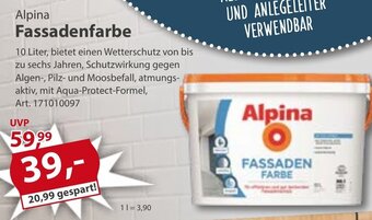 Sonderpreis Baumarkt Alpina Fassadenfarbe 10L Angebot