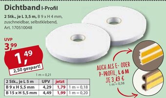 Sonderpreis Baumarkt Dichtband I-Profil Angebot