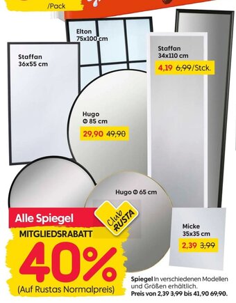 Rusta Spiegel In verschiedenen Modellen und Größen erhältlich - Staffan 34x110 cm Angebot