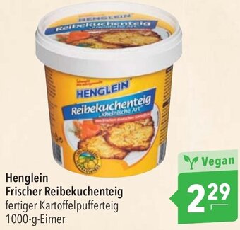 CITTI Markt Henglein Frischer Reibekuchenteig fertiger Kartoffelpufferteig 1000-g-Eimer Angebot