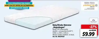 Lidl Baby/Kinder Matratze Regenbogen Angebot