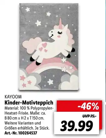 Lidl Kayoom Kinder Motivteppich Angebot