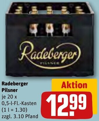 REWE Center Radeberger Pilsner 20 x 0,5-l-Fl. Kasten Angebot