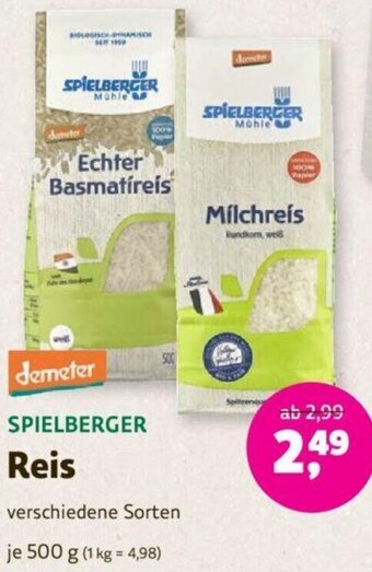 Denns BioMarkt demeter SPIELBERGER Reis 500 g Angebot