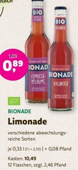 Denns BioMarkt BIONADE Limonade 0,33 L Angebot