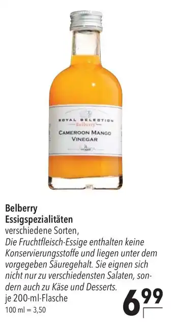 CITTI Markt Belberry Essigspezialitäten 200ml Angebot