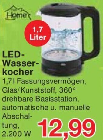 Jawoll Tim Home LED Wasserkocher 1,7 Liter Angebot