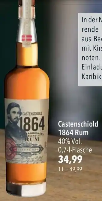 CITTI Markt Castenschiold 1864 Rum  0,7L Angebot