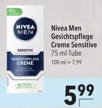 CITTI Markt Nivea Men Gesichtspflege Creme Sensitive 75ml Angebot