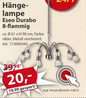 Sonderpreis Baumarkt Hängelampe Eseo Durabo 8 flammig Angebot