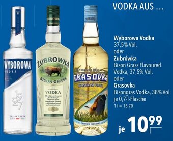 CITTI Markt Wyborowa Vodka oder Zubrówka oder Grasovka 700ml Angebot