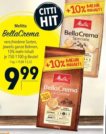 CITTI Markt Melitta BellaCrema 750-1000g Angebot