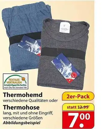 Famila Nord Ost Thermohemd oder Thermohose Angebot