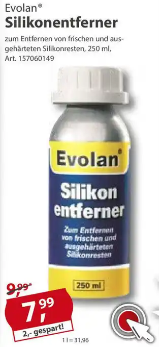 Sonderpreis Baumarkt Evolan Silikonentferner Angebot