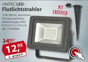 Sonderpreis Baumarkt Unitec LED Flutlichtstrahler Angebot