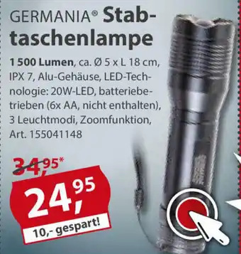 Sonderpreis Baumarkt Germania Stabtaschenlampe Angebot