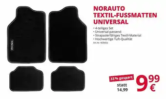 A.T.U. Norauto Textil-fussmatten Universal Angebot