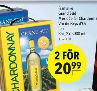 CITTI Markt Grand Sud Merlot Eller Chardonnay Vin De Pays D'oc Angebot