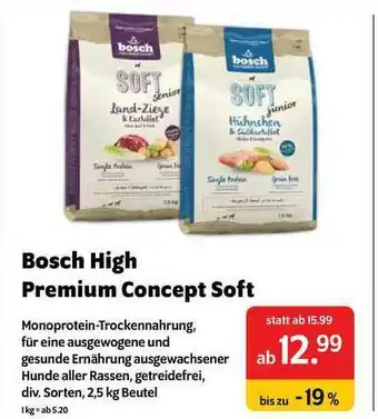 Das Futterhaus Bosch Highn Premium Concept Soft Angebot