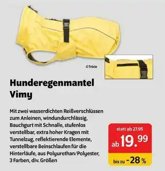 Das Futterhaus Hunderegenmantel Vimy Angebot