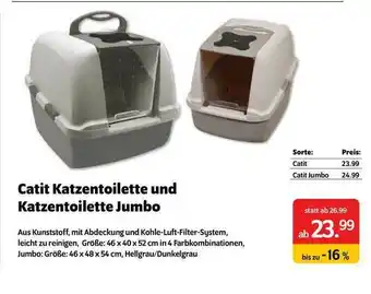 Das Futterhaus Catit Katzentoilette Und Katzentoilette Jumbo Angebot