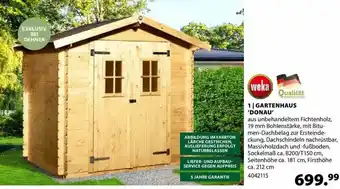 Dehner Weka Gartenhaus 'donau' Angebot