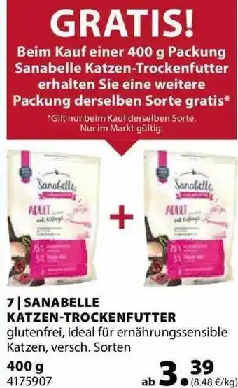 Dehner Sanabelle Katzen-trockenfutter Angebot