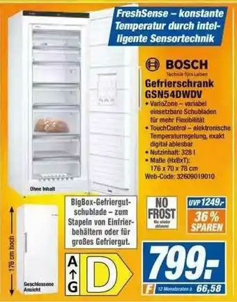 Expert Bosch Gefrierschrank Gsn54dwdv Angebot