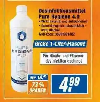 Expert Desinfektionsmittel Pure Hygiene 4.0 Angebot