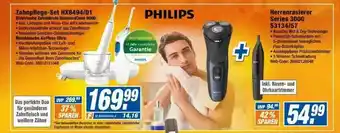 Expert Philips Zahnpflege-set Hx8491.01 Oder Herrenrasierer Series 3000 S3134.57 Angebot