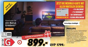 MEDIMAX PHILIPS OLED-Fernseher 550LED707 Angebot