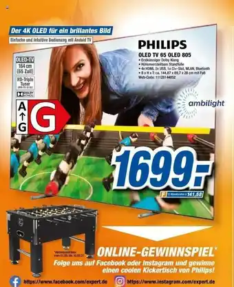 Expert Philips Oled Tv 65 Oled 805 Angebot