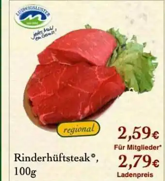 LPG Biomarkt Rinderhüftsteak Ludwigsluster Angebot