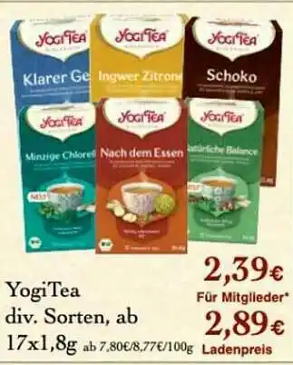 LPG Biomarkt Yogi Tea Angebot