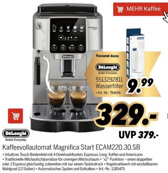 MEDIMAX DeLonghi Kaffeevollautomat Magnifica Start ECAM220.30.SB Angebot