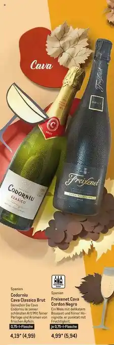 METRO Spanien Codorniu Cava Classico Brut Angebot